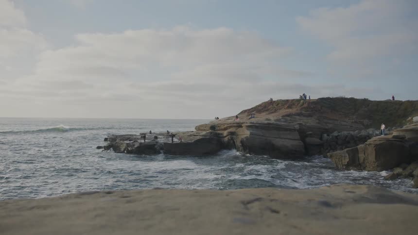 A clip of a coastal area