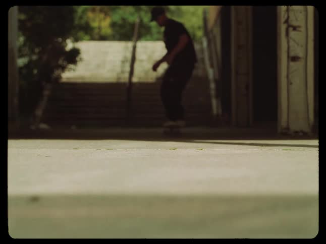A clip of a person skateboarding