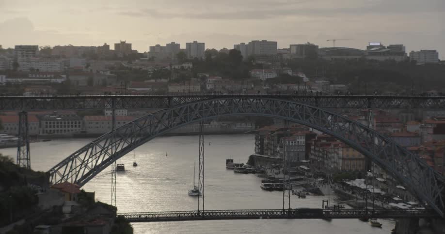 The lus i bridge with the porto metropolitan area in the background