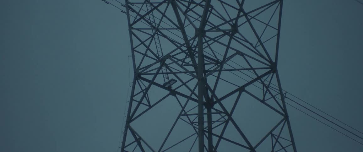 Cables run from the electric tower