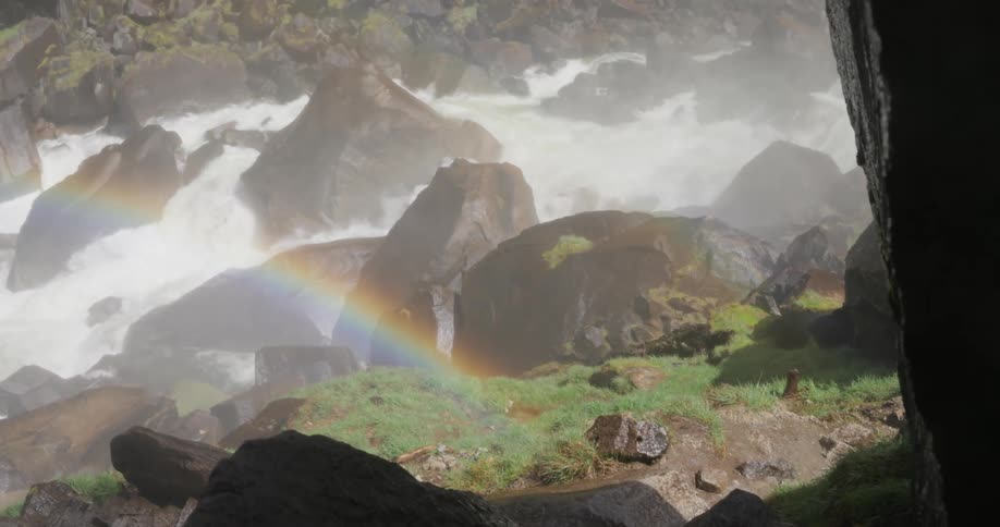 A clip of a rock waterfall