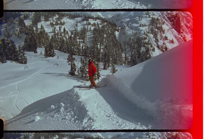 A skier is on the slope