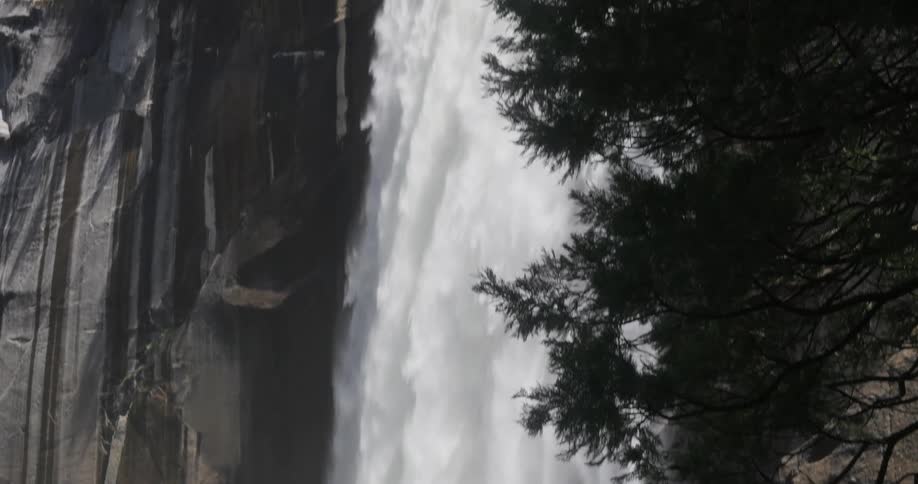 A forest waterfall