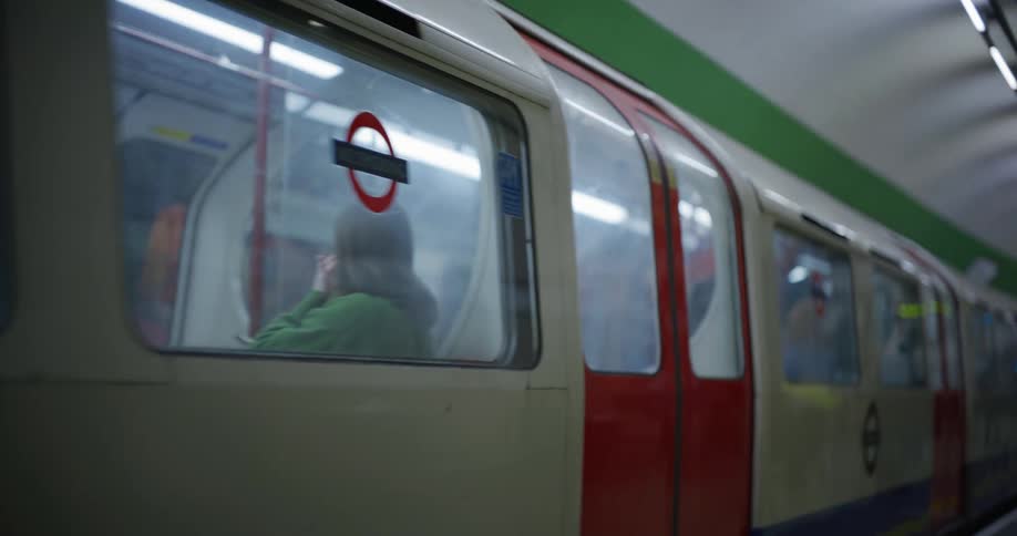 A clip of a train moving at the terminal