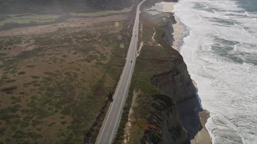 Extensive highway that winds along the sea coast