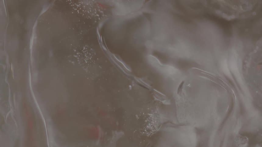 Ice and liquid spinning around