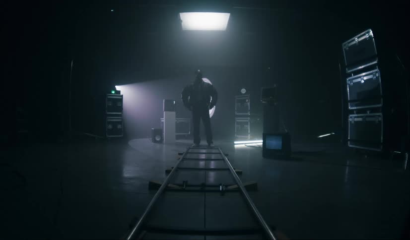 A clip of a person in a studio