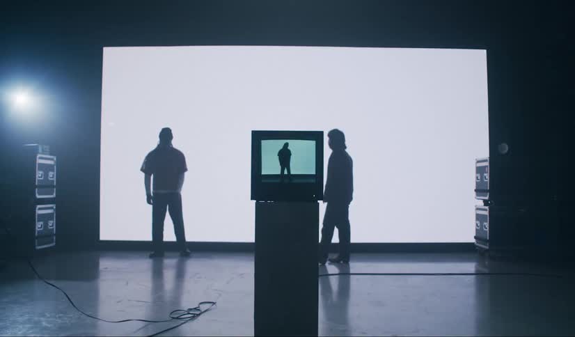 A footage of a studio film making