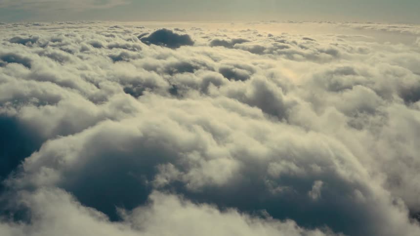 Aerial view of a cloud bank