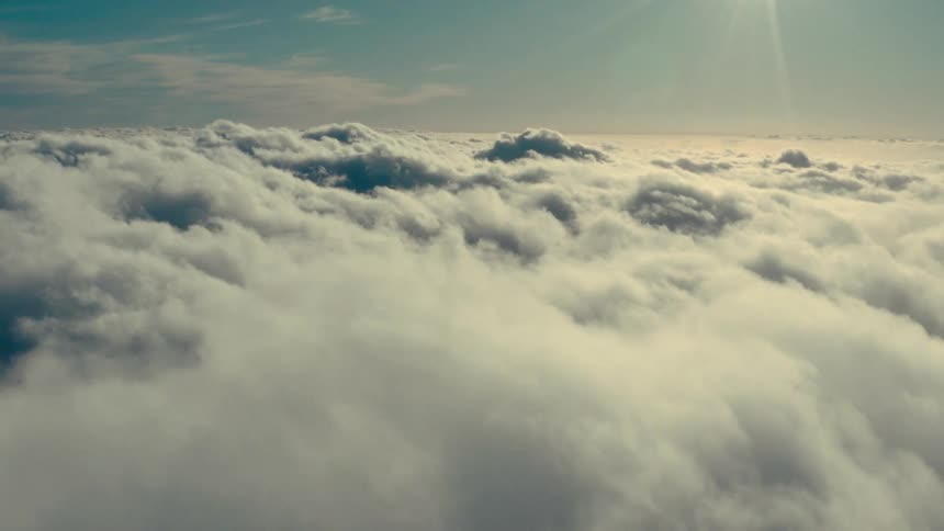 Aerial view of a cloud bank