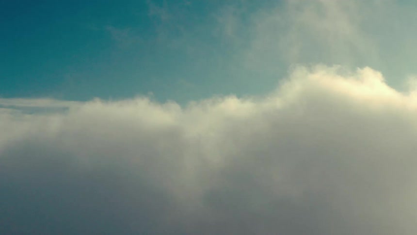 Blue sky with dense clouds