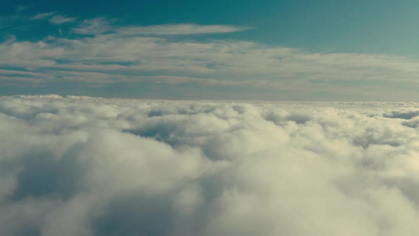 Natural scenery of blue sky with dense clouds