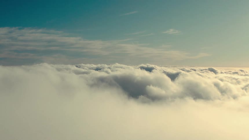 Aerial view of a cloud bank