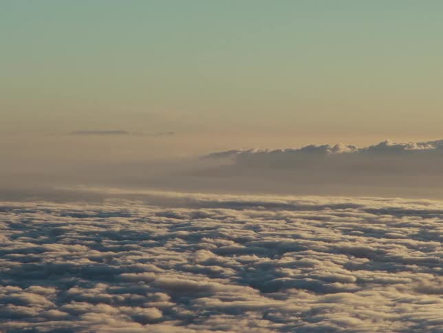 Natural scenery of morning sky with dense clouds