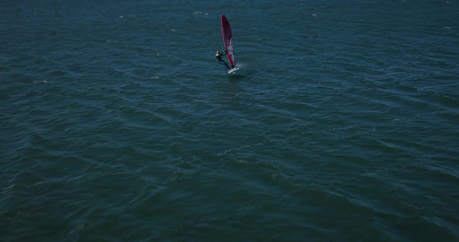 Olympic windsurfer crosses the finish line