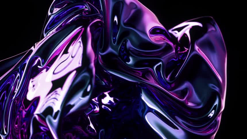 A purple blob of fluid fluctuates