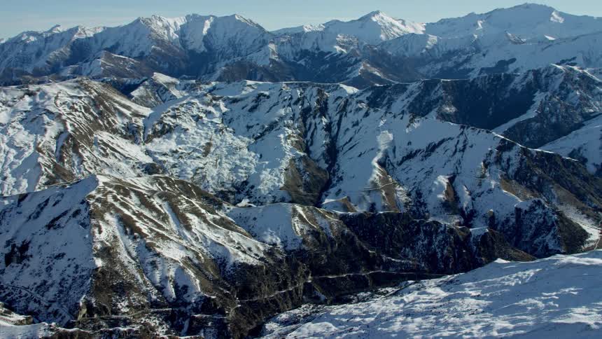 The mountains are covered with snow