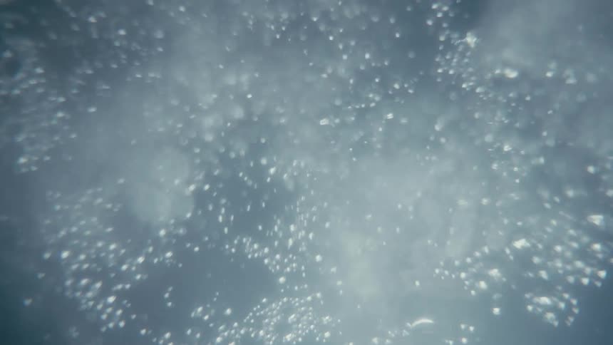 Extreme closeup on bubbling water