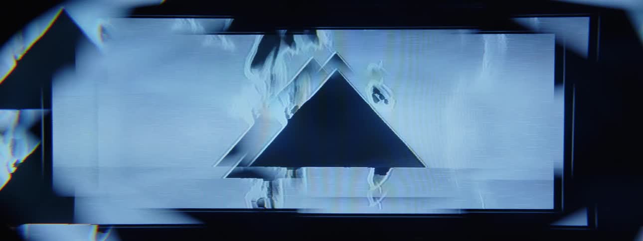 A shaky abstract shape of a triangle
