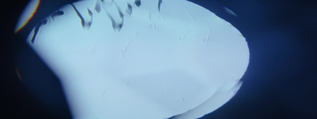 Oval and abstract projection of moving lights