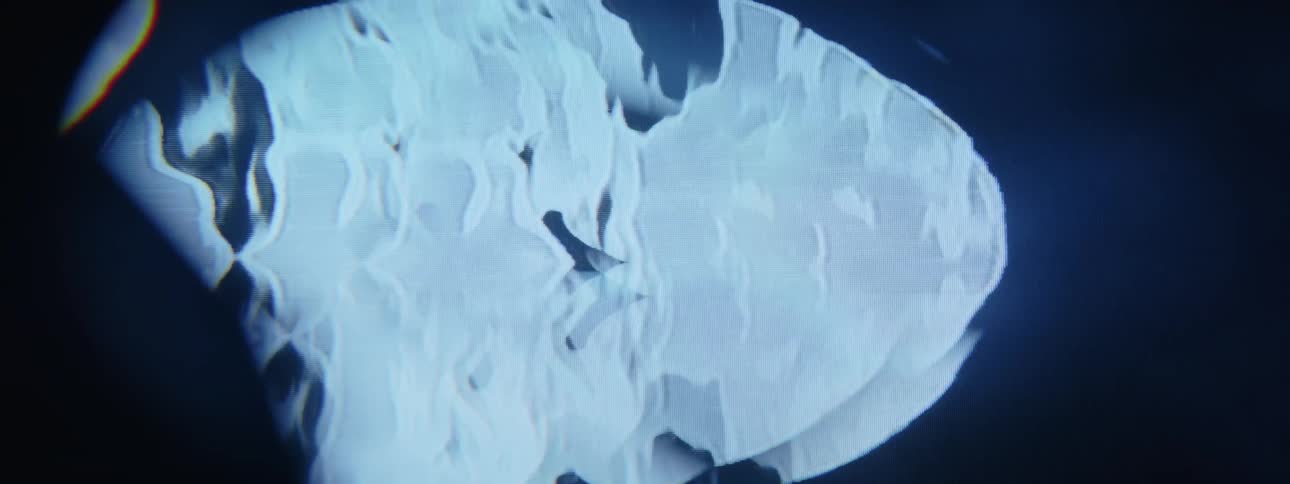 A hole in the black has blue flames moving