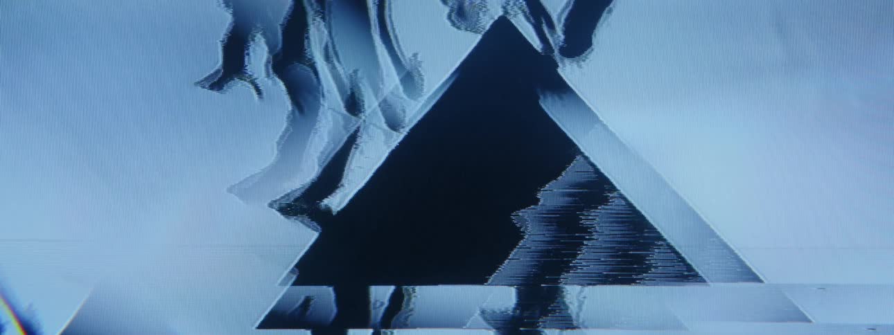 Projection of triangular abstract patterns and lights