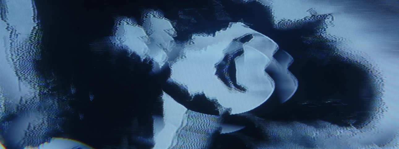 Extreme closeup on a moving abstract projection