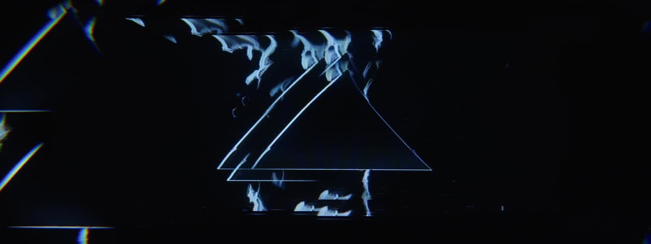Abstract pattern of a projection with triangular shapes