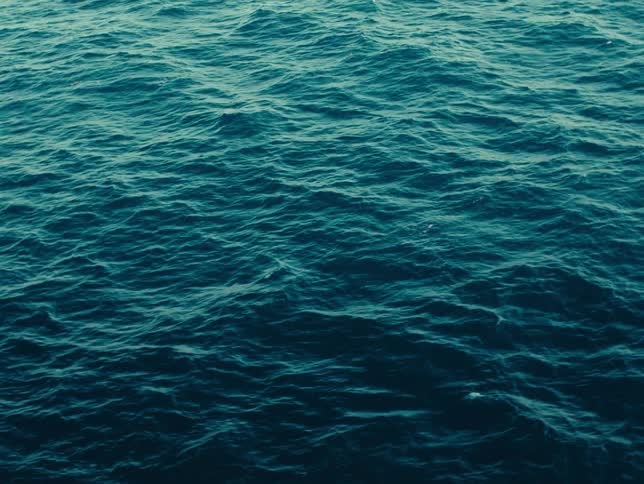 Aerial view of the calm ocean water