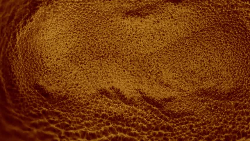 The gold liquid boils