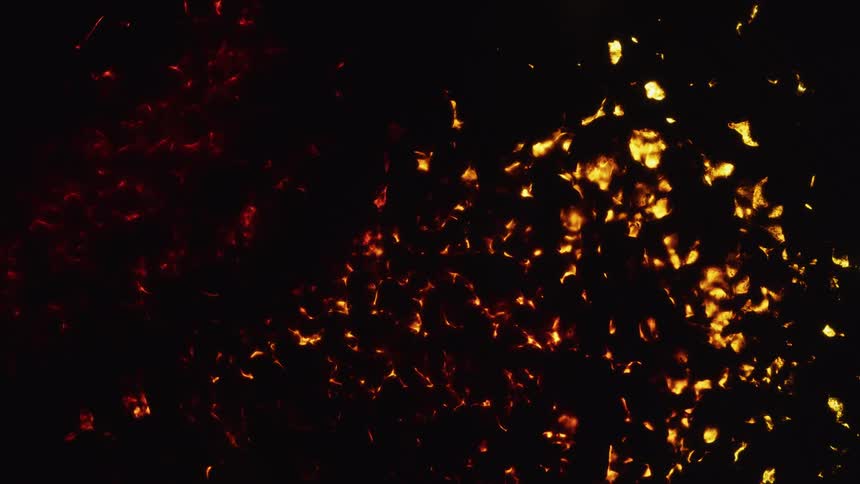 A graphic depiction of a substance being consumed by fire