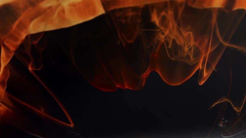 Flames burn and spread with a bit of smoke