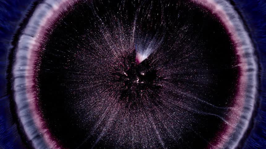 Bright dense liquid expanding to form a black hole