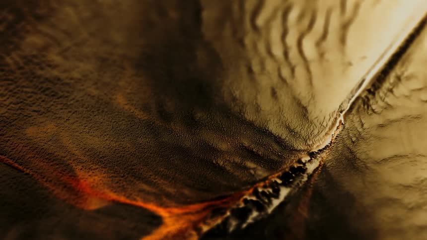 Textured surface with contrasting dark brown colors with an abstract crack