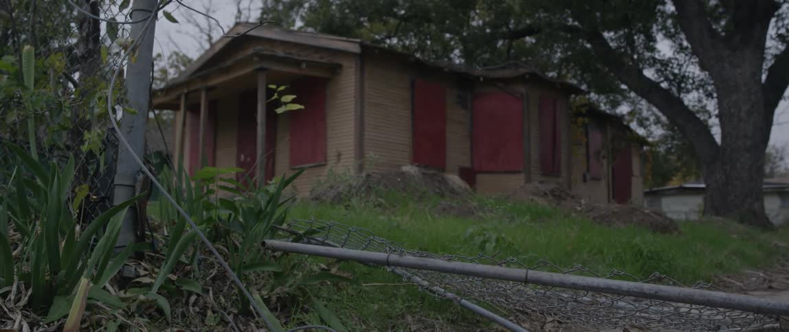 A house sits in an isolated area