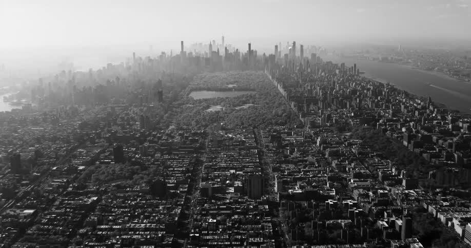 Heavy fog is on the buildings in new york city