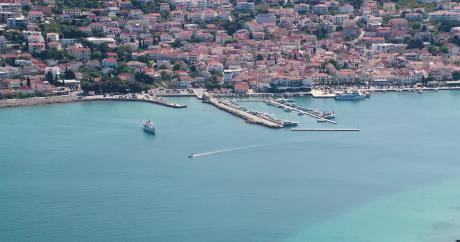 The docks by the village are full of boats