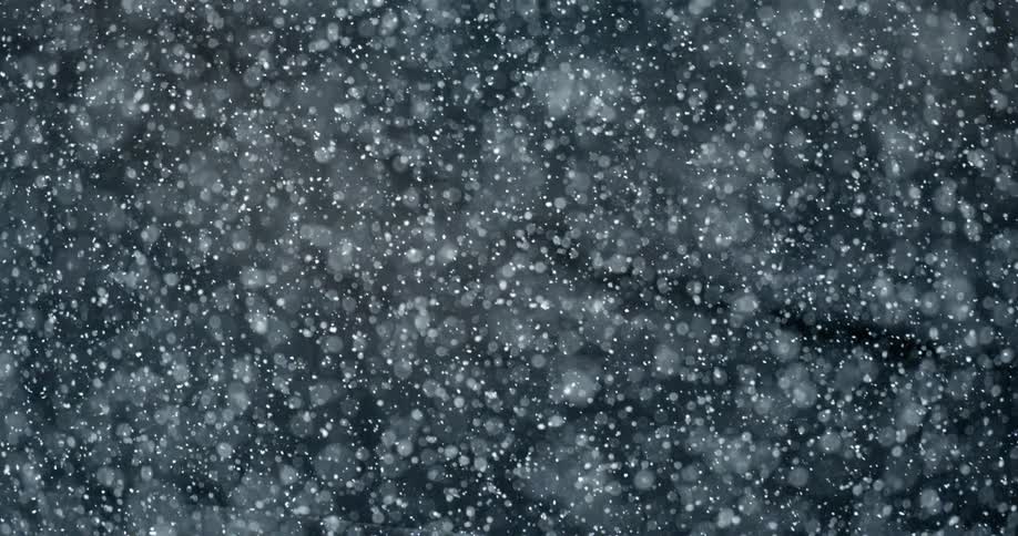 Snow is falling gently