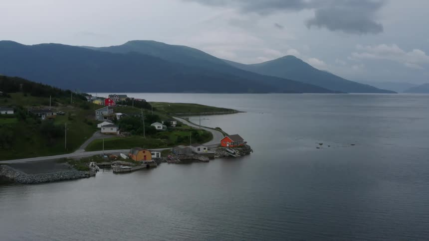 A small rural community sits right on the coast