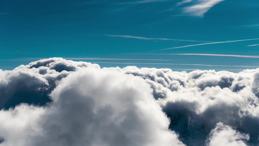 Sky landscape with foggy clouds
