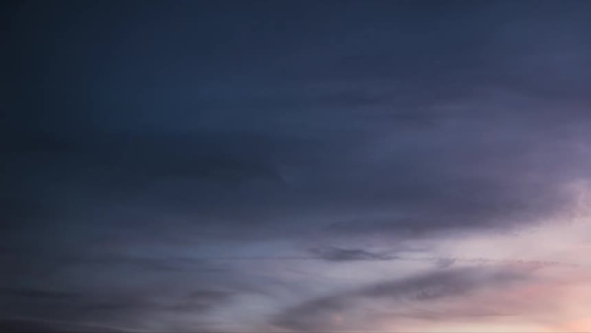 Evening sky with scattered clouds