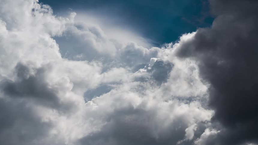 Time lapse of cloud formations on a blue sky