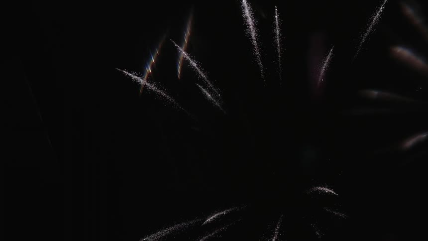 Fireworks flash through the sky