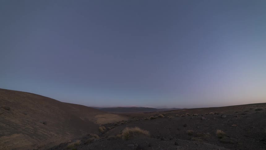 The stars come out above the landscape