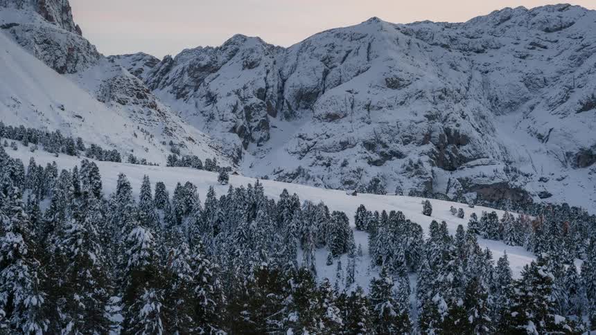 A panoramic vista of a mountain range