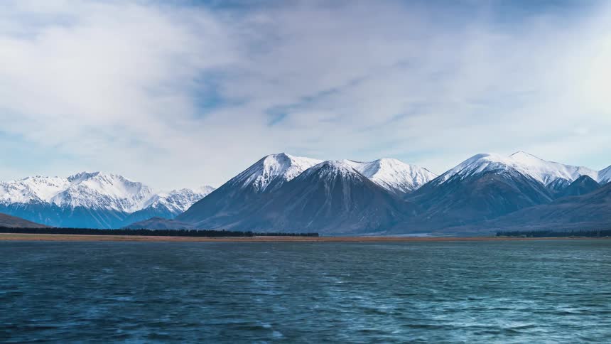 Mountains are past the shore line