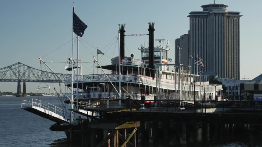 Large ship sitting at its port