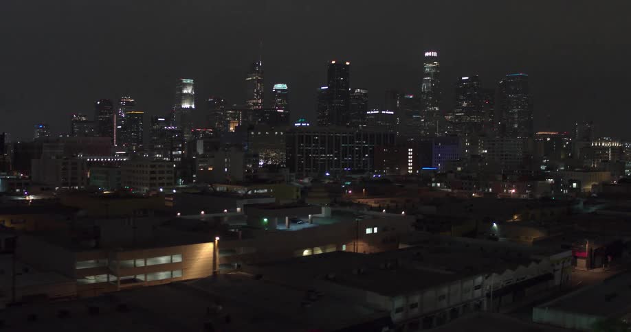 View of a city at night