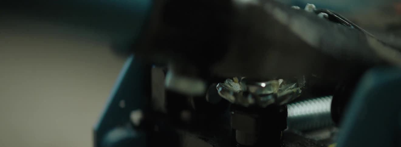 The gears on the machine turn