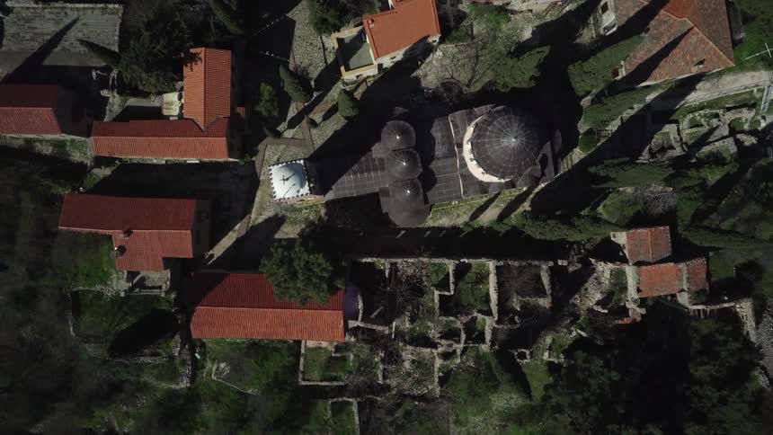 An aerial view of a city